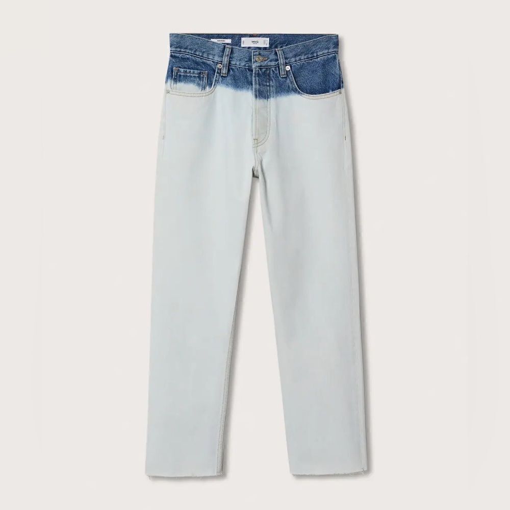 Mango Tie Dye Jeans Straight New - Picture 4 of 7